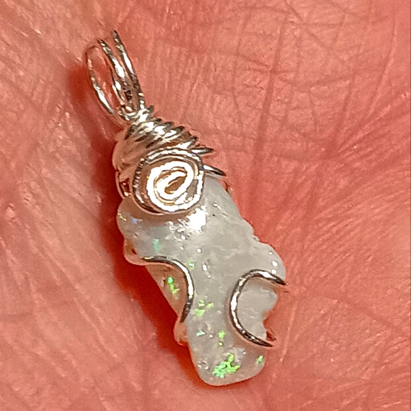 Australian Opal Pendant Lightning Ridge Sterling Silver Double Sided - Picture 11 of 14